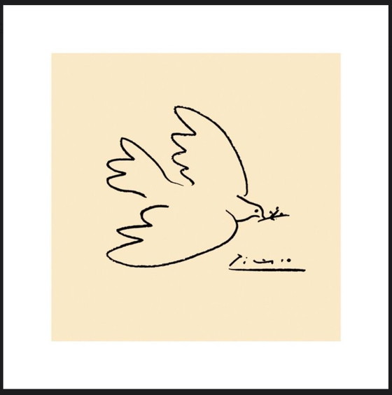 Image 1 of Pablo Picasso: "The Dove of Peace, 1945." Signed in the plate.