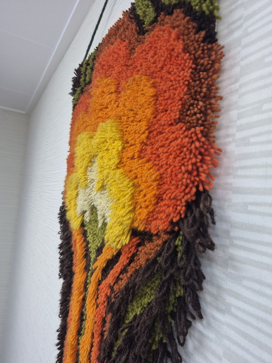 70s Smyrna/smyrnafix Space Age Wall decoration Wool., Multi Color (photo 4 of 8)