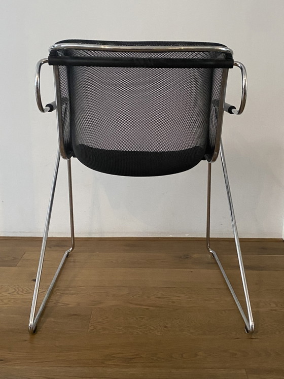 6x Vintage Design Penelope Chair Charles Pollock – Anonima Castelli, Side chairs, Chrome (photo 2 of 5)