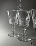 Val Saint Lambert “Service Esneux” Set of 6 Hand-Cut Crystal Glasses - Art Deco