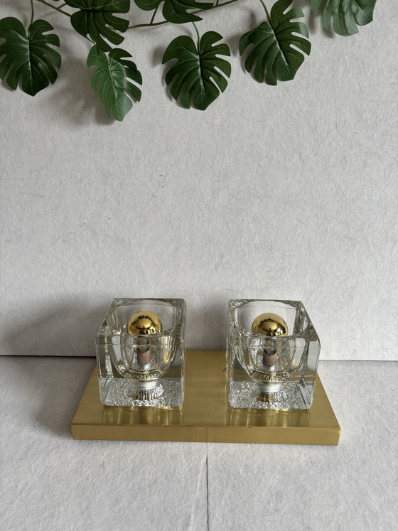 Image 1 of Vintage Peill & Putzler "Ice Cube" wall lamp ceiling lamp 70”