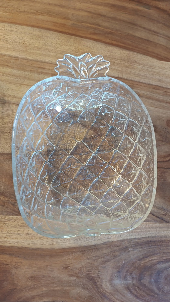 Image 1 of Magnifique bol ananas vintage en verre