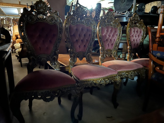Image 1 of 4 sillas de comedor barrocas italianas