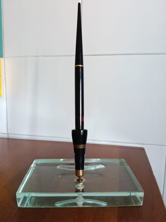 OMAS EXTRA Fountain Pen – 14K (585) Gold Nib, Heart-Shaped Hole – 1940s/1950s – Decorative Objects, Plastic (photo 5 of 8)