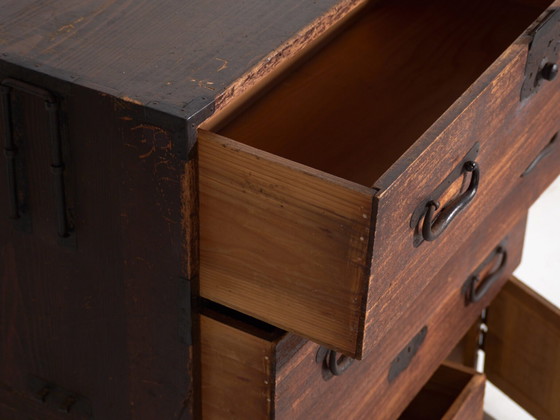 Antique Tansu chest of drawers with small door - Meiji / Taishō Period (c. ) #33 – Sideboard cabinet (photo 30 of 40)
