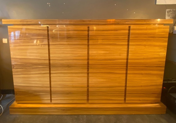 Image 1 of Unique wall unit in zebrano wood