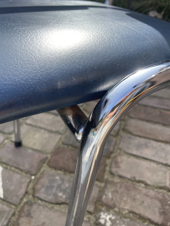 Image 1 of Vintage chrome tubular frame chair Brabantia Gispen style
