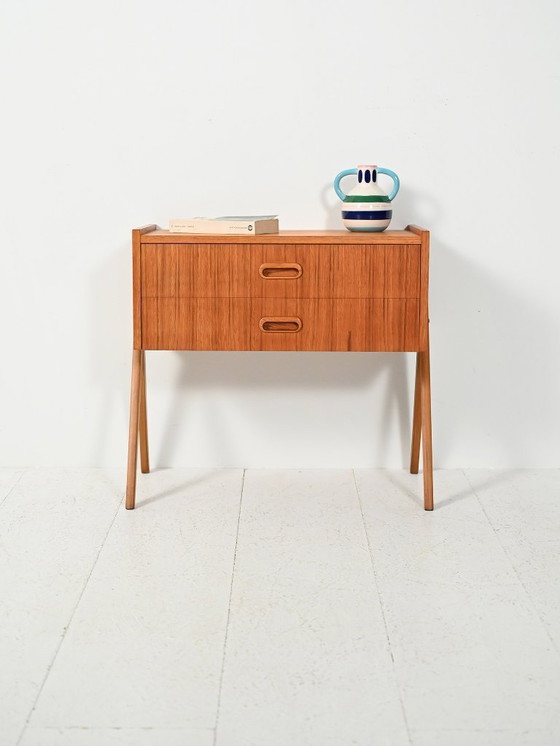 Image 1 of Mesita de noche escandinava de teca de la década de 1960
