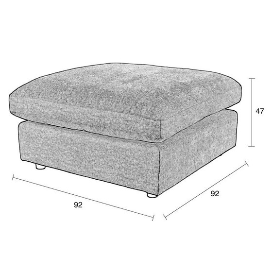 Image 1 of Divano a due posti e pouf Zuiver