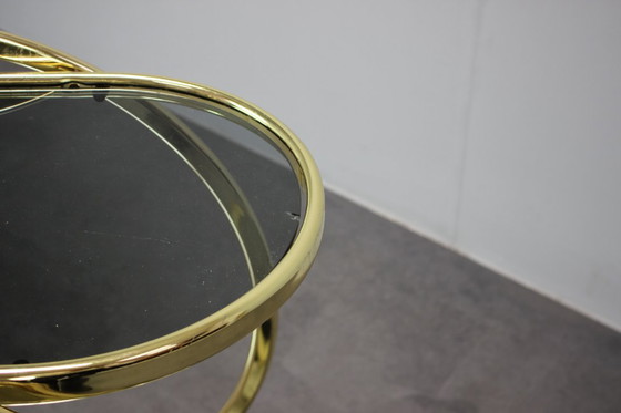 Image 1 of Mid Century Coctail dienende bartafel van messing, jaren 1970, Duitsland