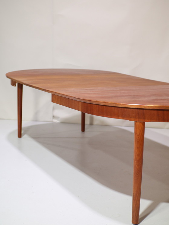 Image 1 of Table à manger ronde extensible Teck Vintage Danois