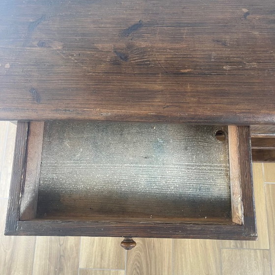 Image 1 of Console ancienne en bois massif – fin XIXᵉ / début XXᵉ siècle