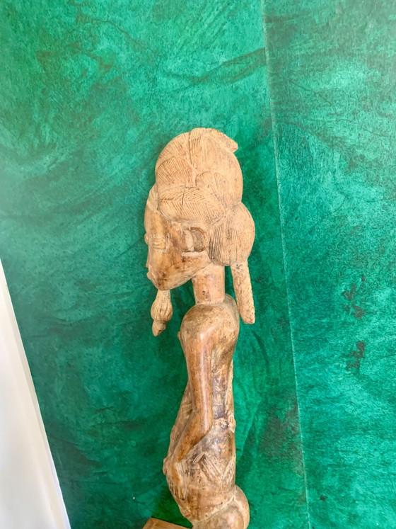Large Baoulé Ancestor Statue, 63cm, Antique Wooden Sculpture (photo 6 of 30)
