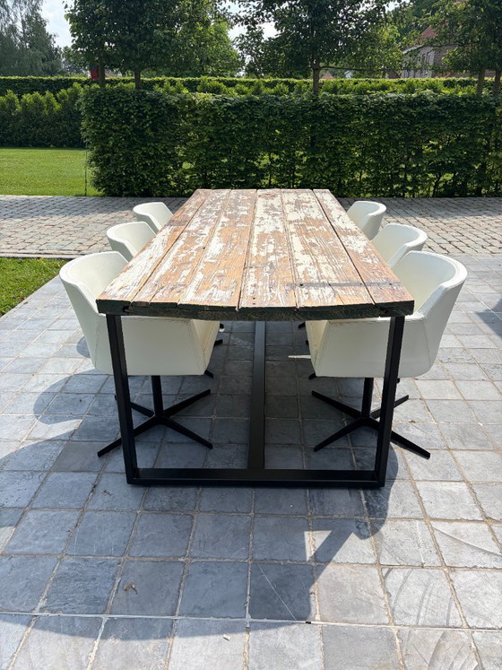 Image 1 of 6 drehbare Mobitec-Lederstühle + Tisch