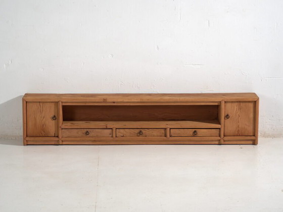 Antique solid wood low cabinet – Gansu Chinese low console with drawers – circa 1880–1920 (photo 38 of 40)