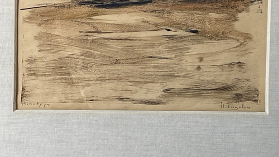 Image 1 of René Engelen (1897-1971) - Monotipo unico "Porto di Anversa"