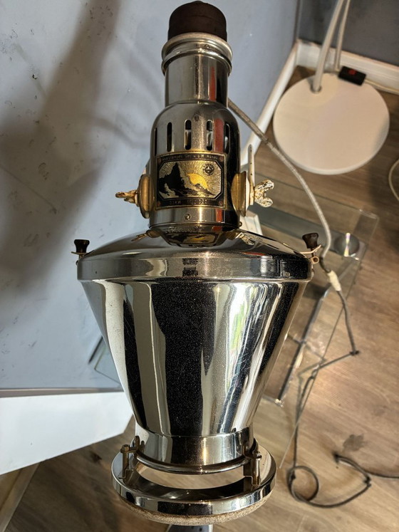 Lampe médicale Hanau Sollux, design industriel, années 1940, Original Hanau, Métal, Argenté, Industrieel (photo 7 sur 8)
