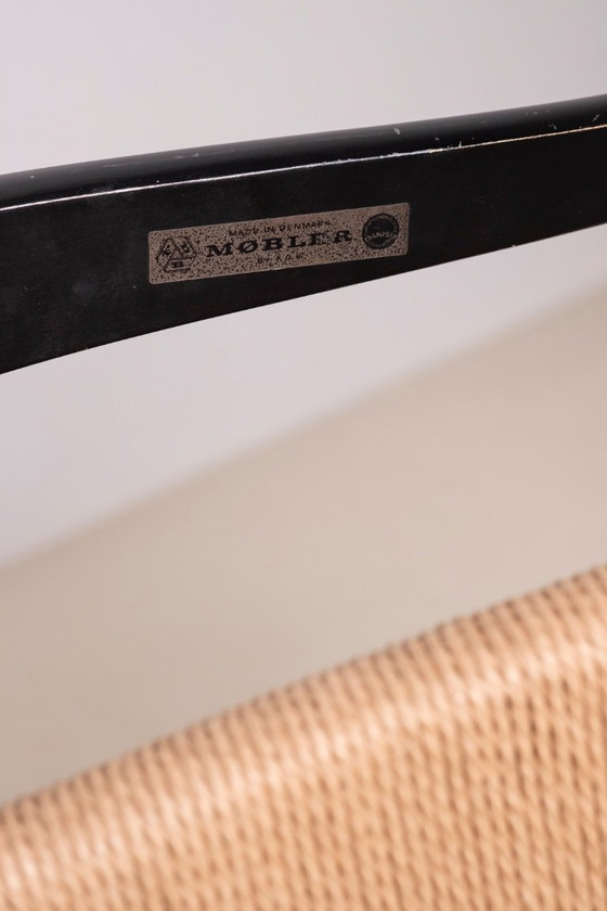 Image 1 of Sedia a dondolo nera Hans J. Wegner J16, 1969 FDB