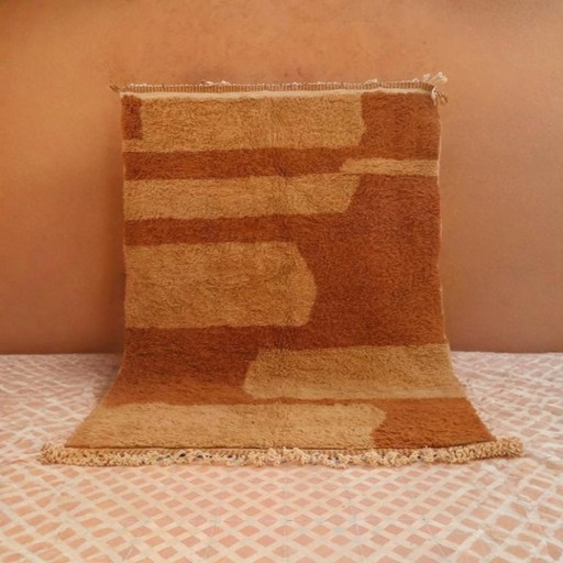 Marokkanischer Teppich aus Naturleinen, 250 x 150 cm