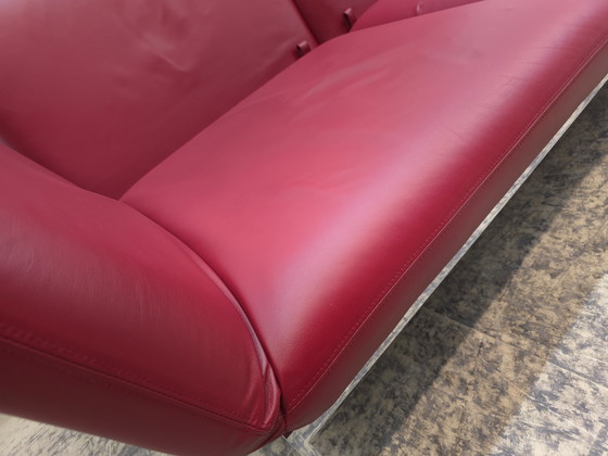 Image 1 of Divano funzionale Brühl Roro, divano letto in pelle, divano rosso