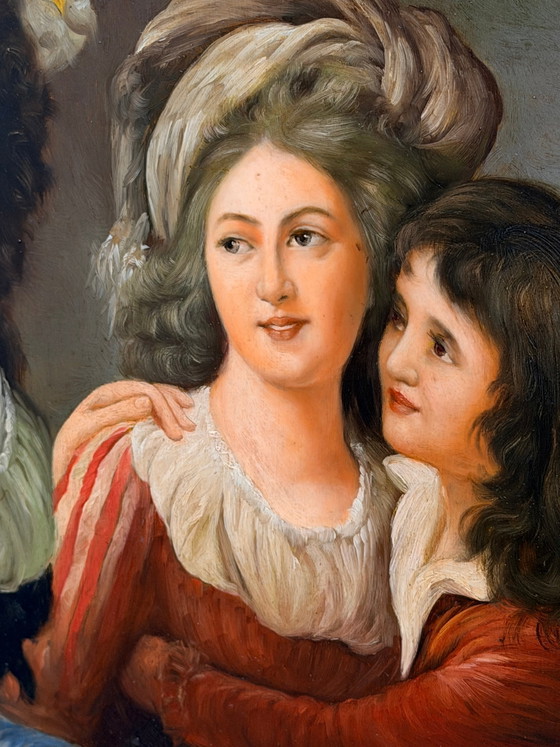 R. Belliagh – Portrait of Women & Children, Oil on Wooden Panel – Paintings & Drawings (photo 5 of 6)