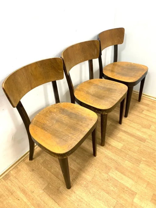 Retro Chairs, Thonet, 1950s, Czechoslovakia