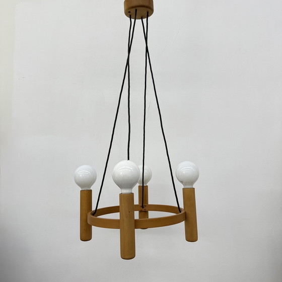 Image 1 of Vintage Domus Danish design hanging lamp chandelier , 1970s
