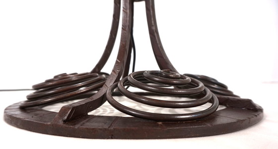 Image 1 of Lampadaire Art Nouveau en fer forgé, 1920