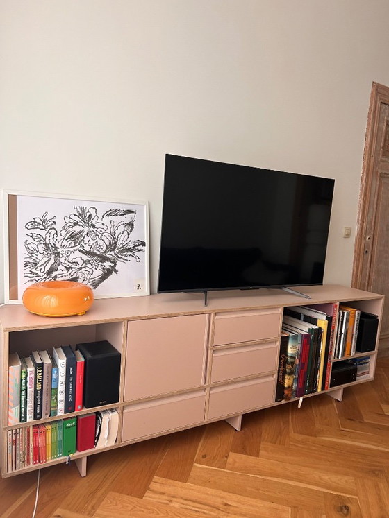 Tylko Buffet bas contreplaqué bouleau- vieux rose, Bois, Modern (photo 2 sur 6)