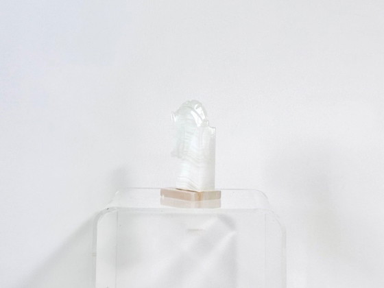 Vintage Onyx Horse Head, Decorative Natural Stone Bookend, Sculpture, Crystal, Transparent, Modern (photo 6 of 11)