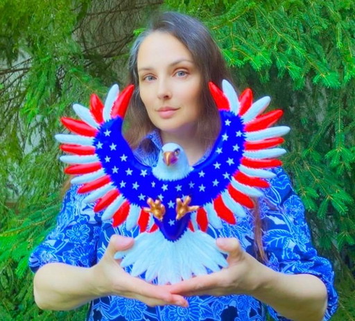 American patriot eagle. Handcrafted by the artist.