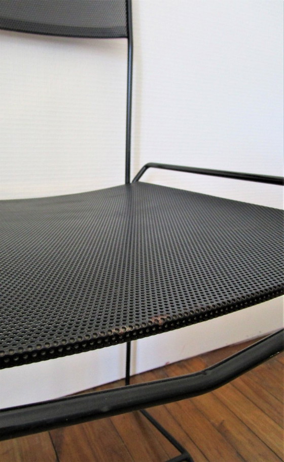 paire chaises métal perforé acier années 80 – Chaises de salle à manger, Metal (photo 8 of 19)