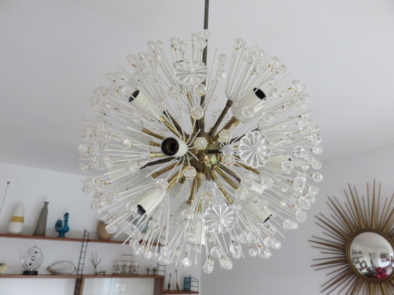 Image 1 of "Snowball" "Dandelion" chandelier, 17 lights, by Emil Stejnar for Rupert Nikoll, Austria, 1950