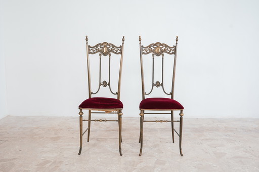 Ein Paar Stühle im Stil von Pier Luigi Colli aus der Mitte des 20. Jahrhunderts (1950er Jahre)