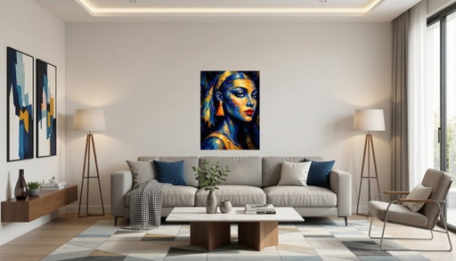 Pittura Acrilica su Tela "Egyptia" (60x80 Cm)