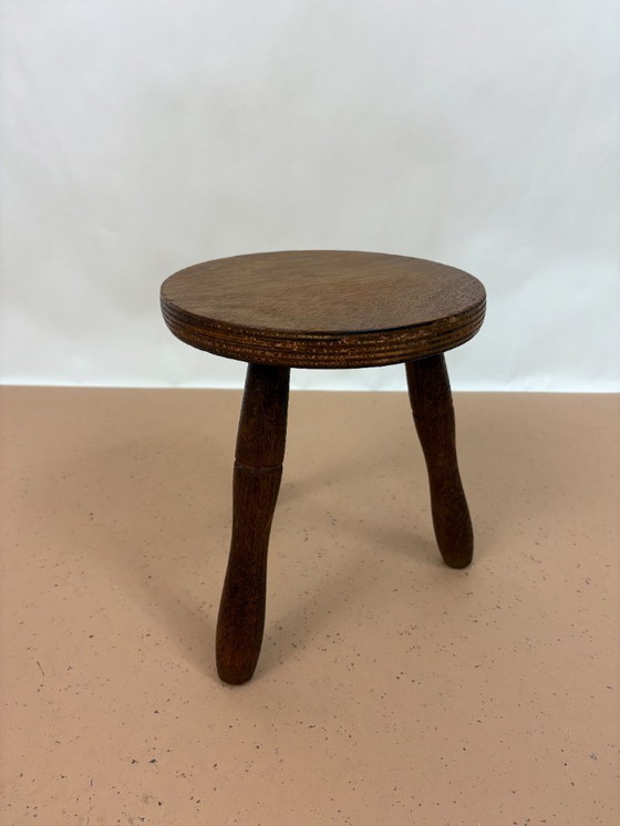 Image 1 of Taburete holandés de madera – década de 1960