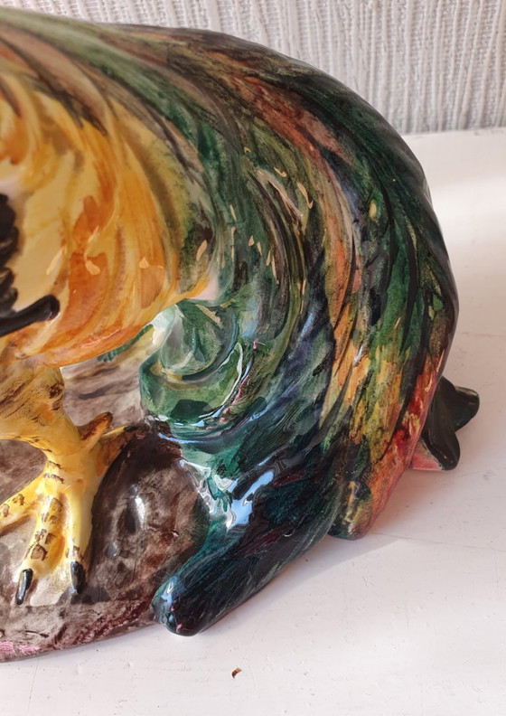 Image 1 of Ceramic Rooster Statue - Italy - 22 cm