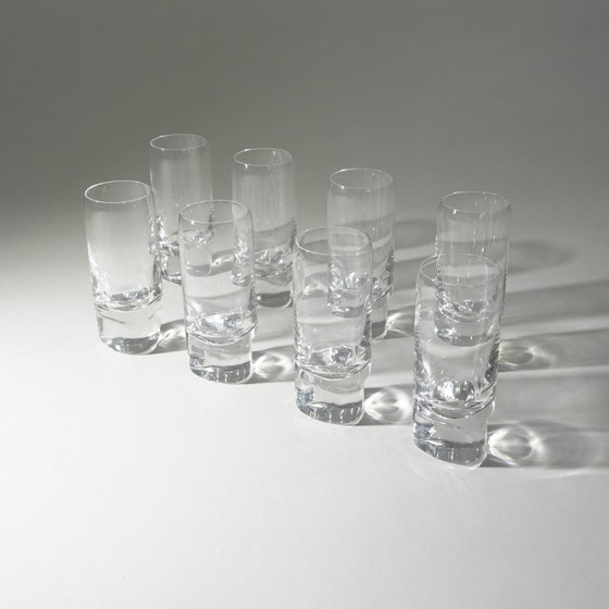 Image 1 of 8 “Pitagora Highball” glasses by Marco Zanuso for Arnolfo di Cambio, 1970s