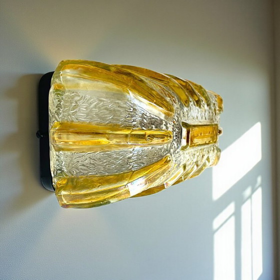 Image 1 of Rechteckige Deckenleuchte oder Wandleuchte aus Muranoglas mit bündigem Einbau