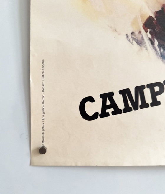 Image 1 of Campionati del Mondo di Sci Alpino Valtellina '85 – 1984 – Cartel original de Elvio Mainardi – 87 × 63 cm 