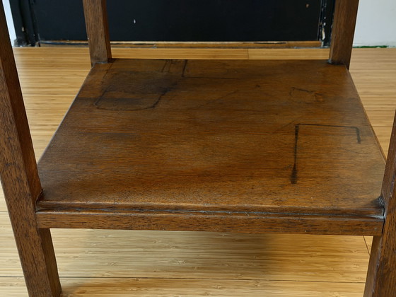 Image 1 of Amsterdamse School/ Art Deco Eiken Bijzettafel