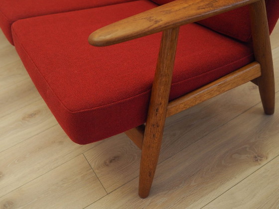 Image 1 of Canapé rouge CIGAR, design danois, années 1960, designer : Hans J. Wegner, fabricant : Getama