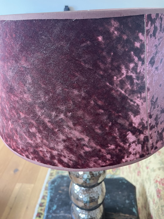 Image 1 of Set of 2 table lamps with velvet shades