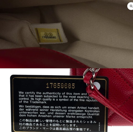 Image 1 of Borsa CHANEL in cuoio rosso - 101058