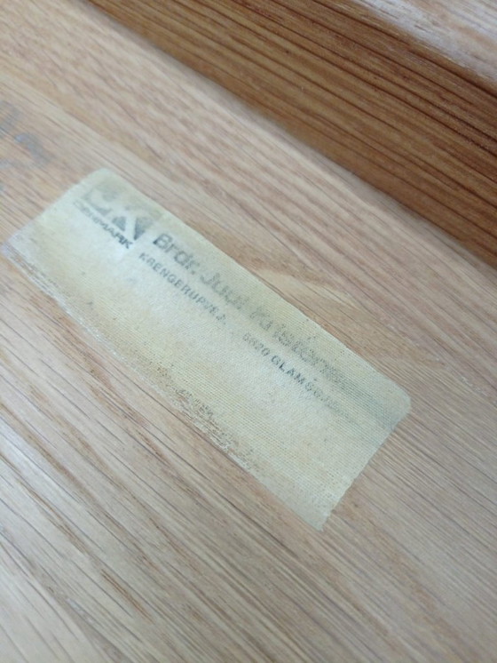 Image 1 of Juul Kristensen for JK mobler oak oval extendable dining table vintage Danish