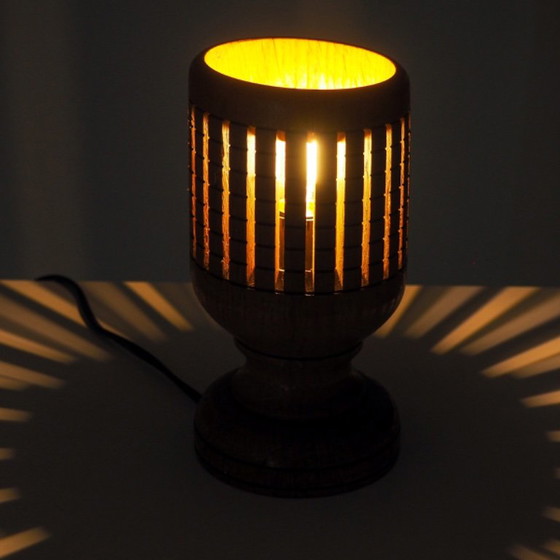 Vintage Wooden Lattice Accent Lamp – Table lamps (photo 15 of 15)
