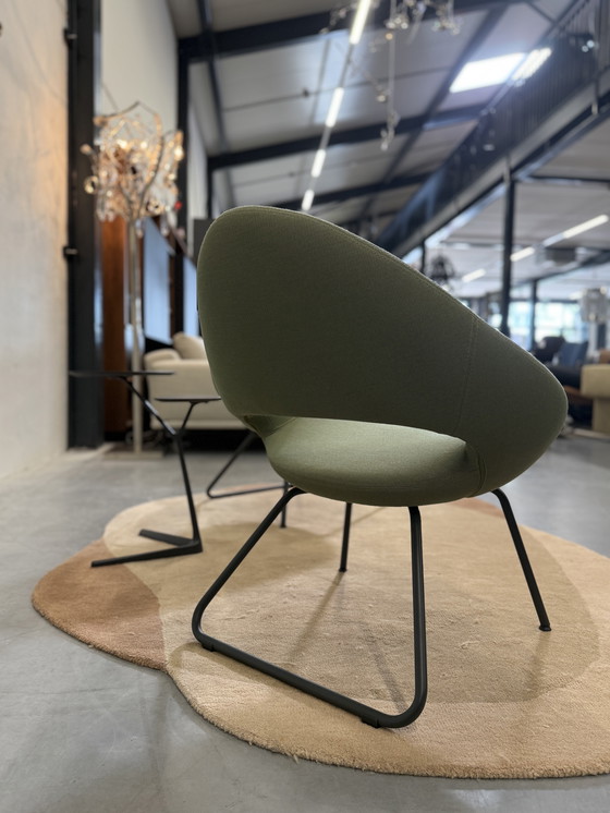 Image 1 of 2 Artifort Shark Lounge Sessel Grüner Stoff