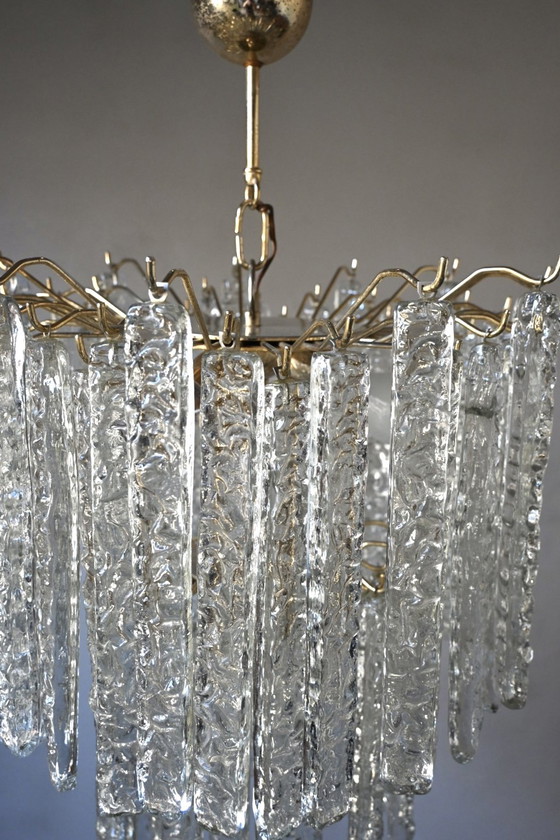 Italiaanse Kroonluchter In Murano Glas - Toni Zuccheri Venini – Hanglampen, Metal, Vintage (photo 8 of 15)