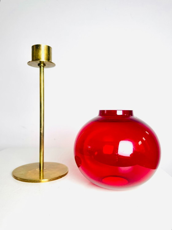 Model Nr135 Brass Candle Holder by Hans-Agne Jakobsson for Markaryd AB, Sweden, 1950s – Table lamps (photo 3 of 6)