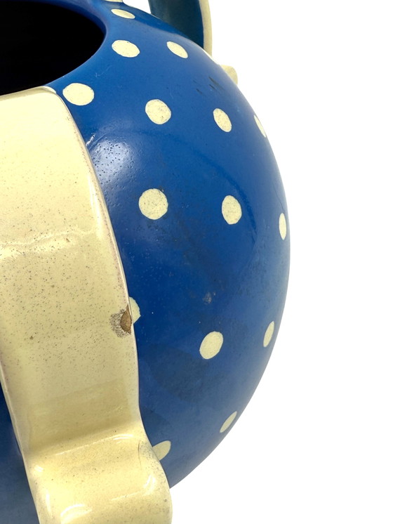 Image 1 of Art Deco blue ceramic vase, Rometti, Umbertide Italy 1930s